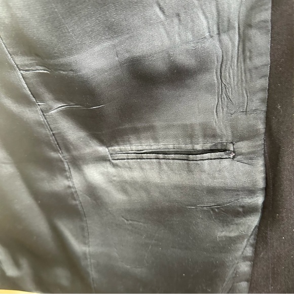 Vintage Chaps Navy Pin-Striped Wool 2-Button 2-Piece Suit Sz 44R - Picture 10 of 15